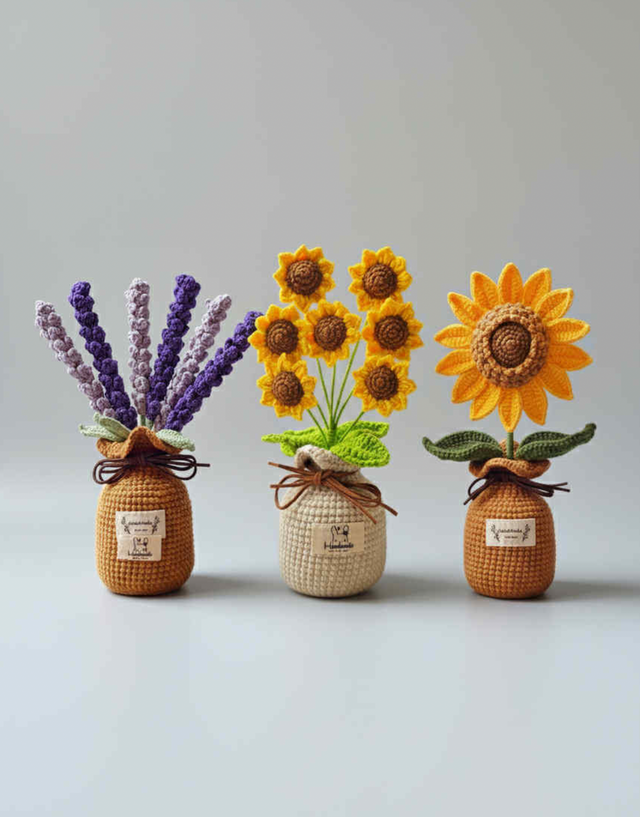 Crochet Flower Pots