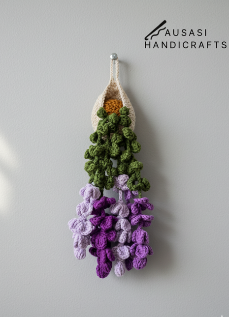Crochet Hanging Plant (Purple)