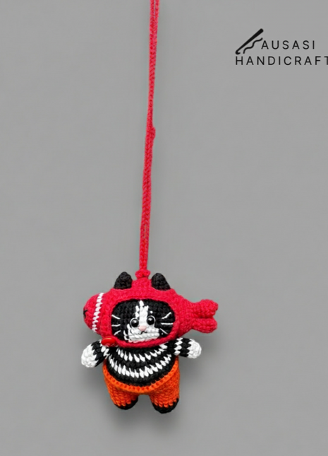 Cat Crochet Hanger/ Keychain