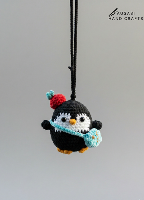 Penguin Crochet Hanger/ Keychain