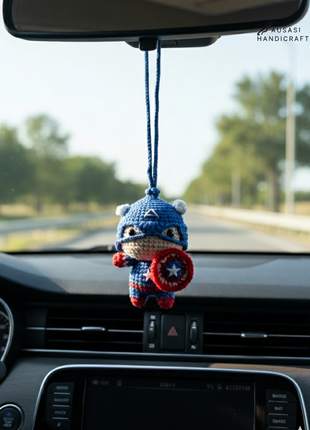 Captain America Crochet Hanger/ Keychain