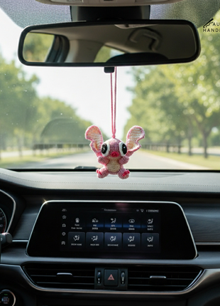 Crochet Pink Stitch Hanger/ Keychain