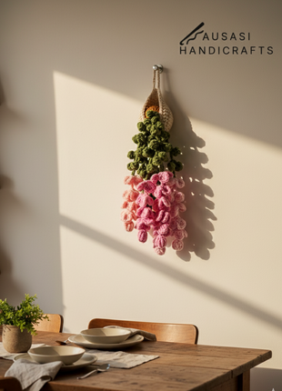 Crochet Hanging Plant (Pink)