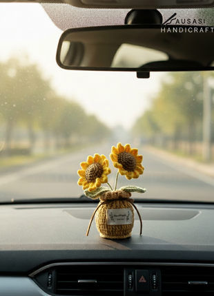 Sunflower Crochet Pot