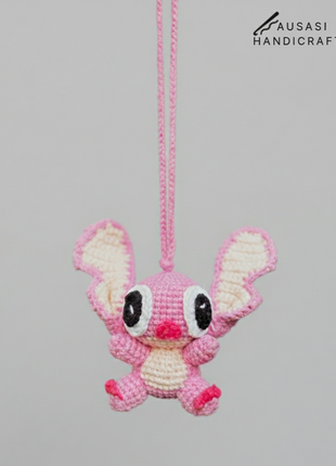 Crochet Pink Stitch Hanger/ Keychain