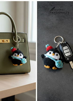 Penguin Crochet Hanger/ Keychain