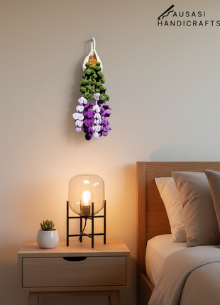 Crochet Hanging Plant (Purple)