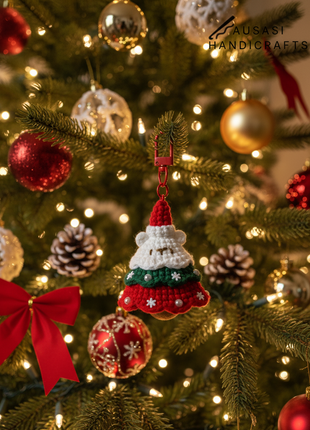 Handmade Crochet Christmas Tree Charm/Keychain