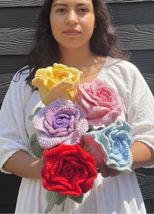 Single Big Crochet Rose