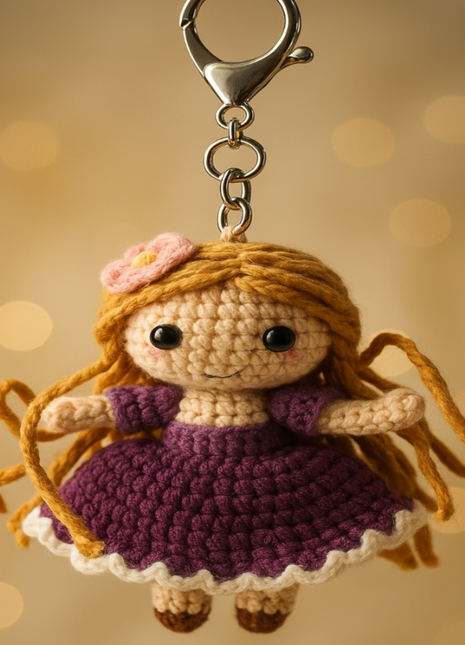 Crochet Rapunzel Keychain