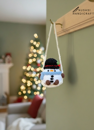 Crochet Snowman charm