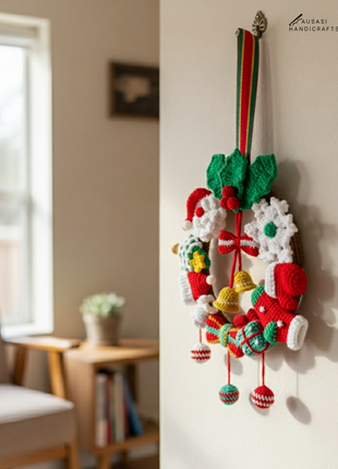 Crochet Christmas wreath (Medium)