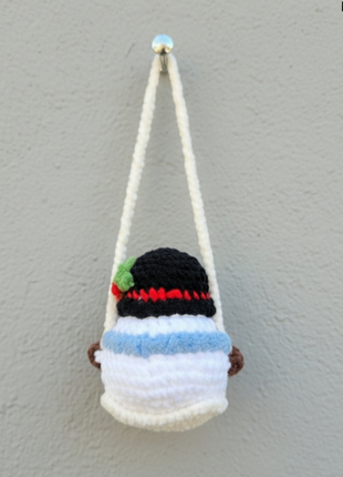 Crochet Snowman charm