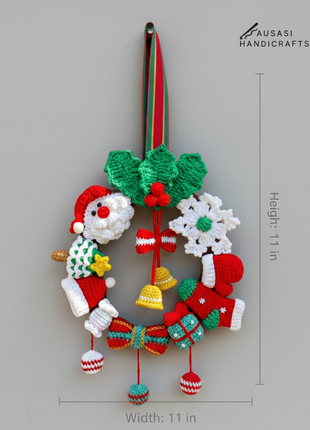 Crochet Christmas wreath (Medium)