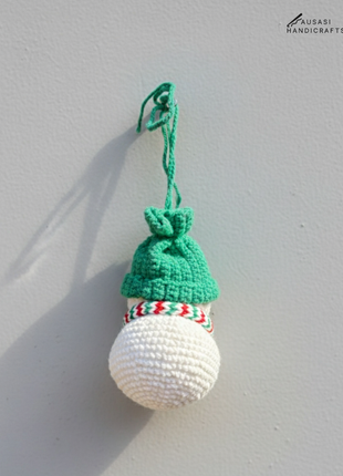 Handmade crochet snowman