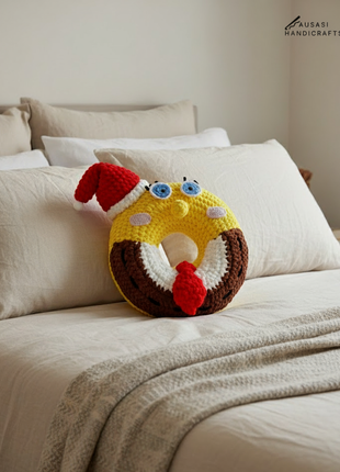 Crochet Christmas cushion