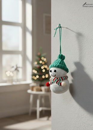 Handmade crochet snowman