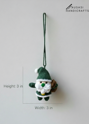 Handmade crochet Green Hanger/ Keychain