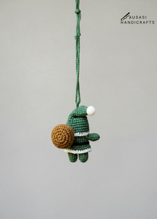 Handmade crochet Green Hanger/ Keychain