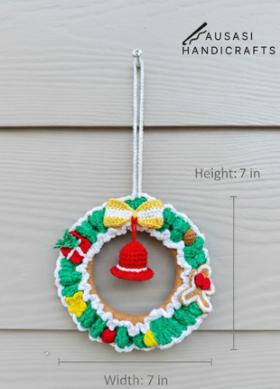 Crochet Christmas Wreath (Small)