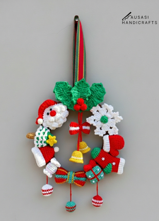 Crochet Christmas wreath (Medium)