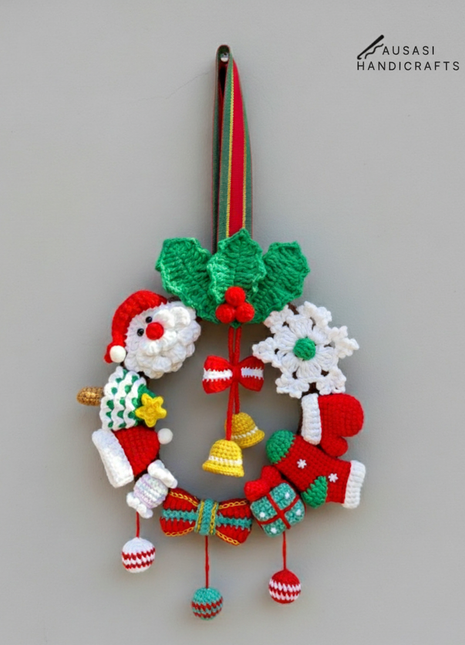 Crochet Christmas wreath (Medium)