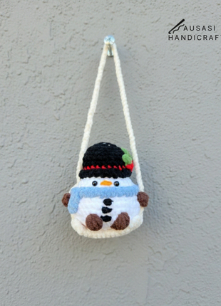 Crochet Snowman charm