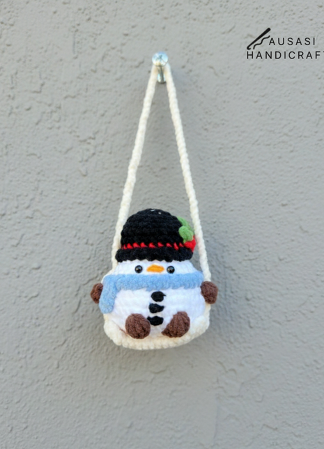 Crochet Snowman charm