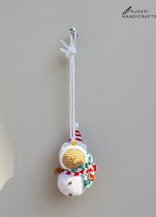 Handmade crochet Capibara Snowman