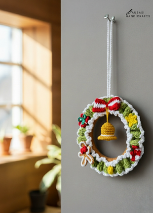 Crochet Christmas Wreath (Small)