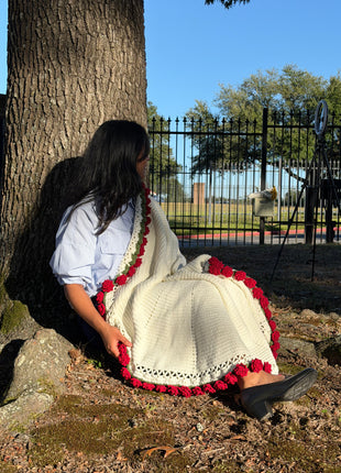 Handmade Crochet Rose Blanket Bouquet (Large)