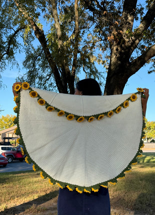 Handmade Crochet Sunflower Blanket Bouquet