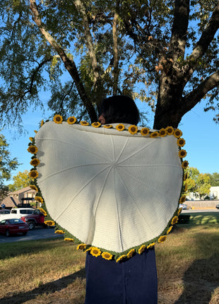 Handmade Crochet Sunflower Blanket Bouquet