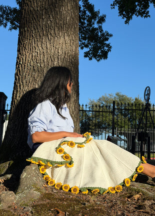 Handmade Crochet Sunflower Blanket Bouquet