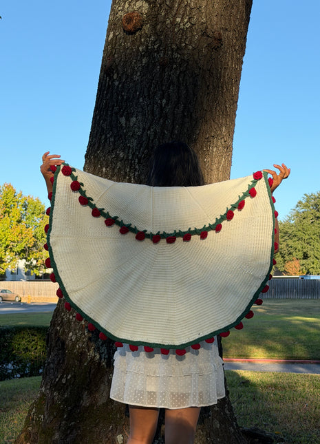 Handmade Crochet Rose Blanket Bouquet (Medium)