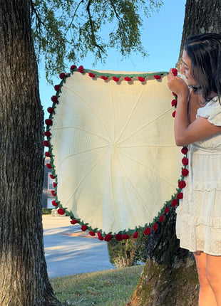 Handmade Crochet Rose Blanket Bouquet (Medium)