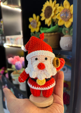 Crochet Santa charm with bag