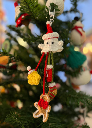 Crochet Santa Dangle Decor