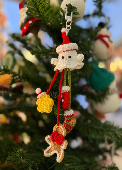Crochet Santa Dangle Decor