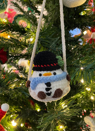 Crochet Snowman charm