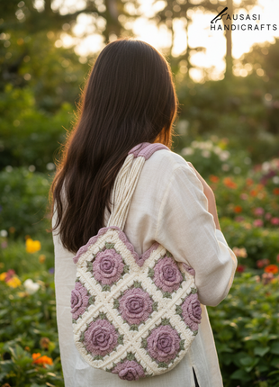 The Rose Garden Tote Bag (Purple)