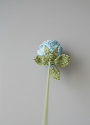 Single Big Crochet Rose (Blue)