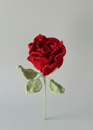 Single Big Crochet Rose (Red)
