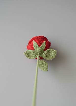Single Big Crochet Rose (Red)