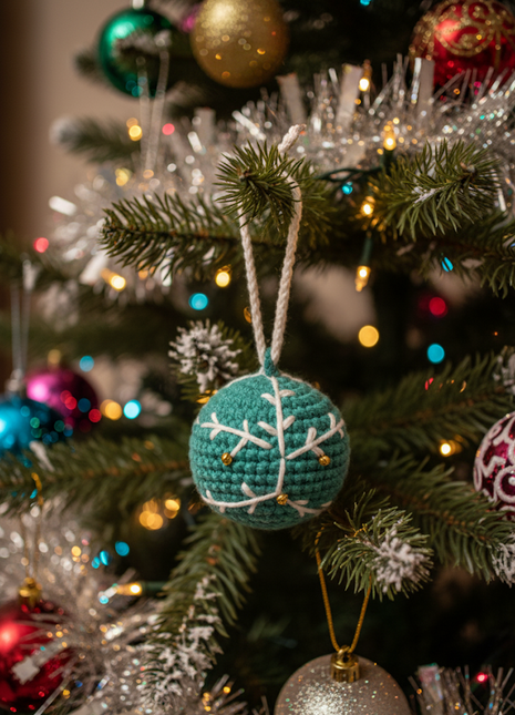 Handmade Crochet Snowflake Ornament