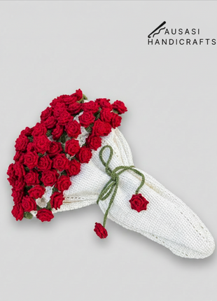 Handmade Crochet Rose Blanket Bouquet (Large)