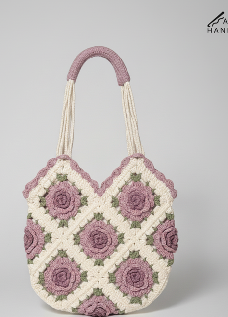 The Rose Garden Tote Bag (Purple)