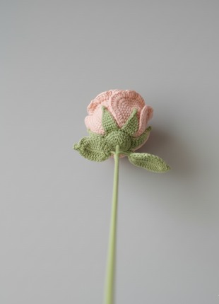 Single Big Crochet Rose (Pink)