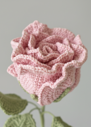Single Big Crochet Rose (Pink)