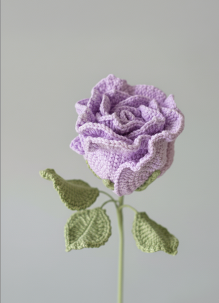 Single Big Crochet Rose (Purple)